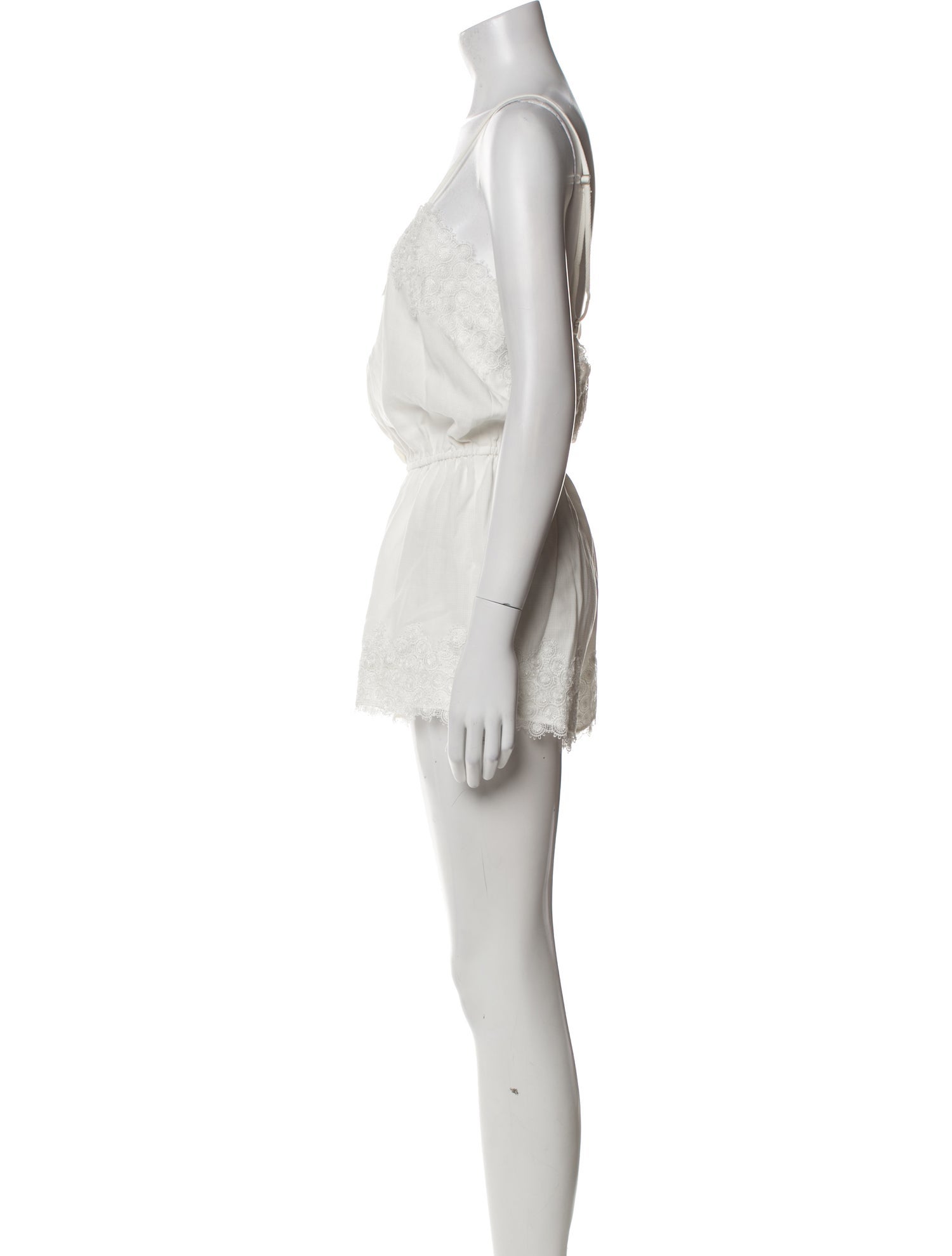 Stone Cold Fox Silk Square Neckline Romper