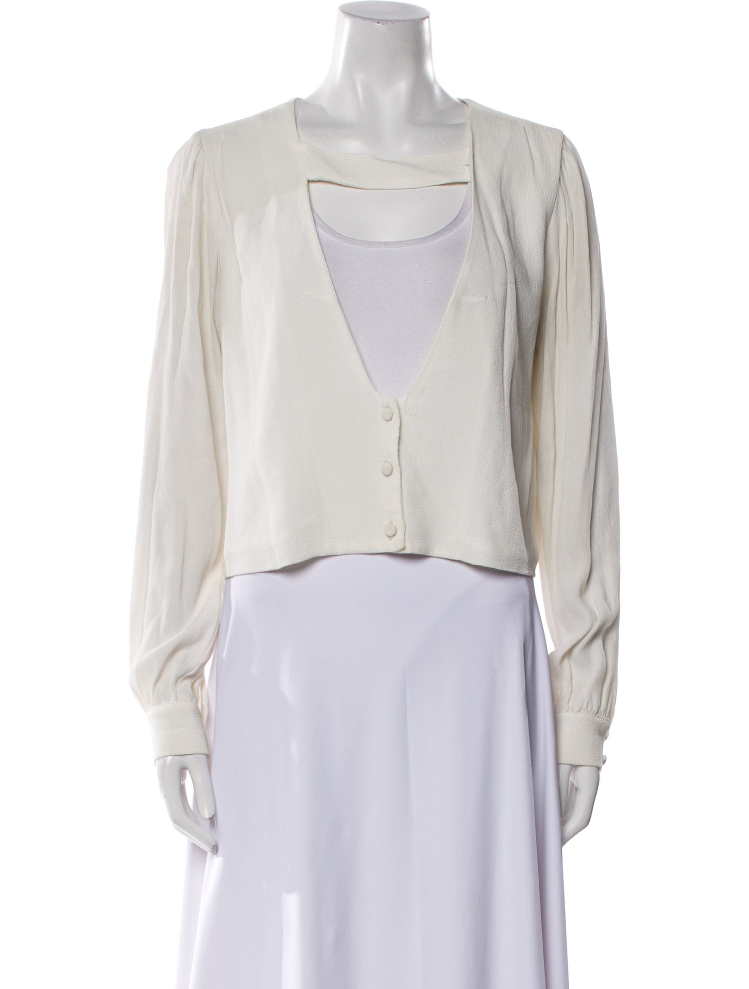 Stone Cold Fox Square Neckline Long Sleeve Crop Top