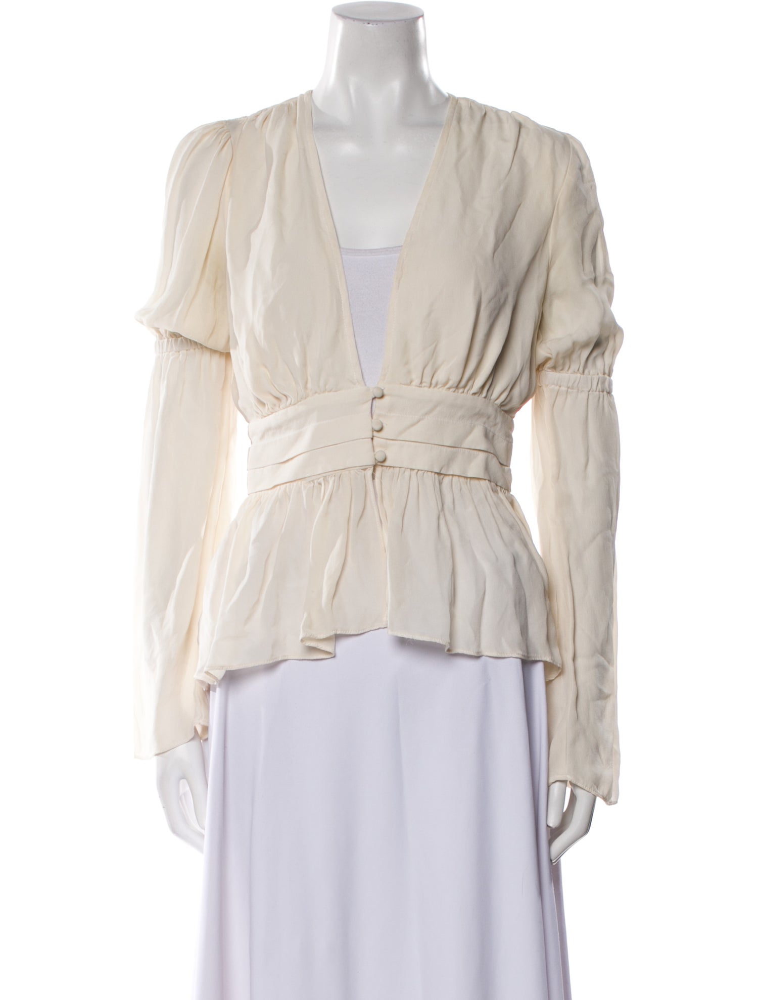 Stone Cold Fox V-Neck Long Sleeve Blouse