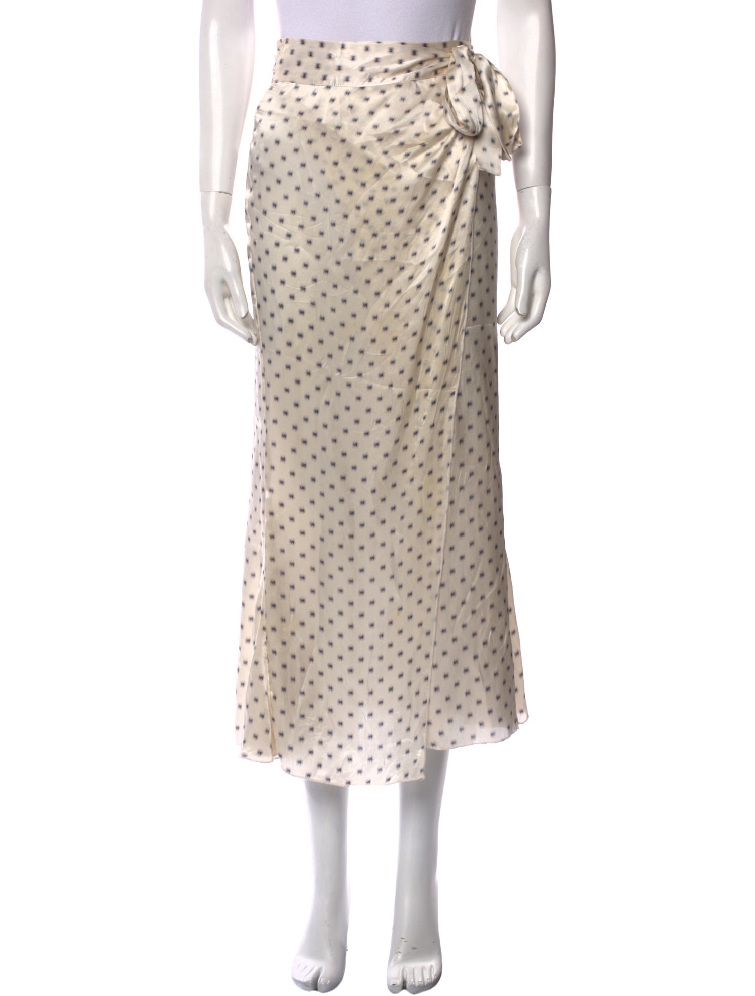 Stone Cold Fox Silk Midi Length Skirt