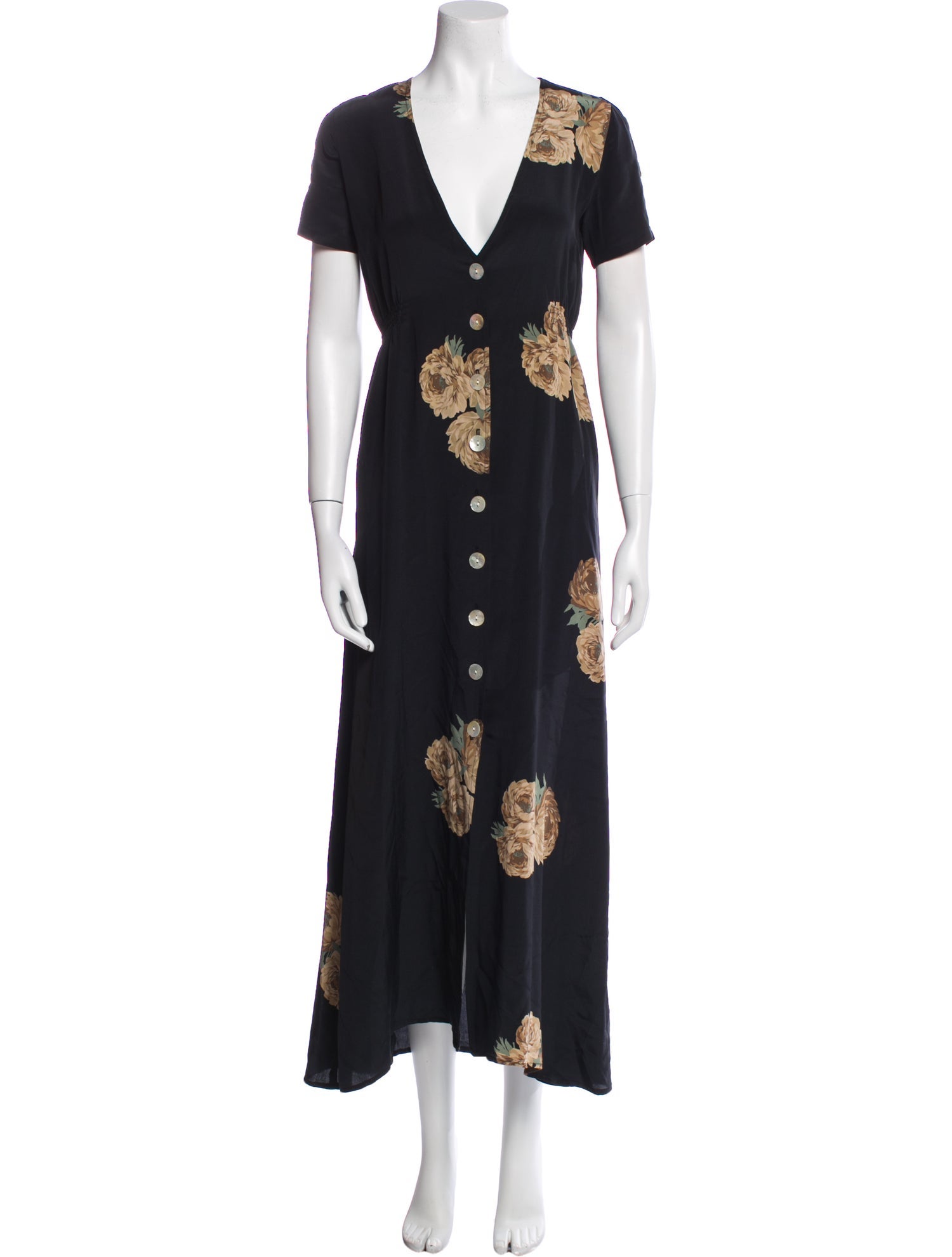 Stone Cold Fox Floral Print Midi Length Dress