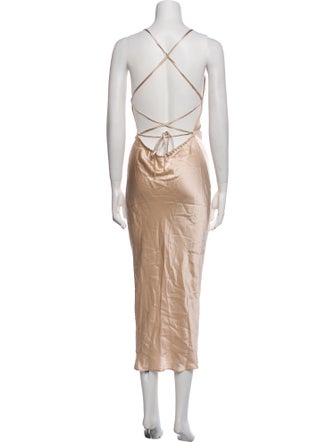 Stone Cold Fox Silk Midi Length Dress