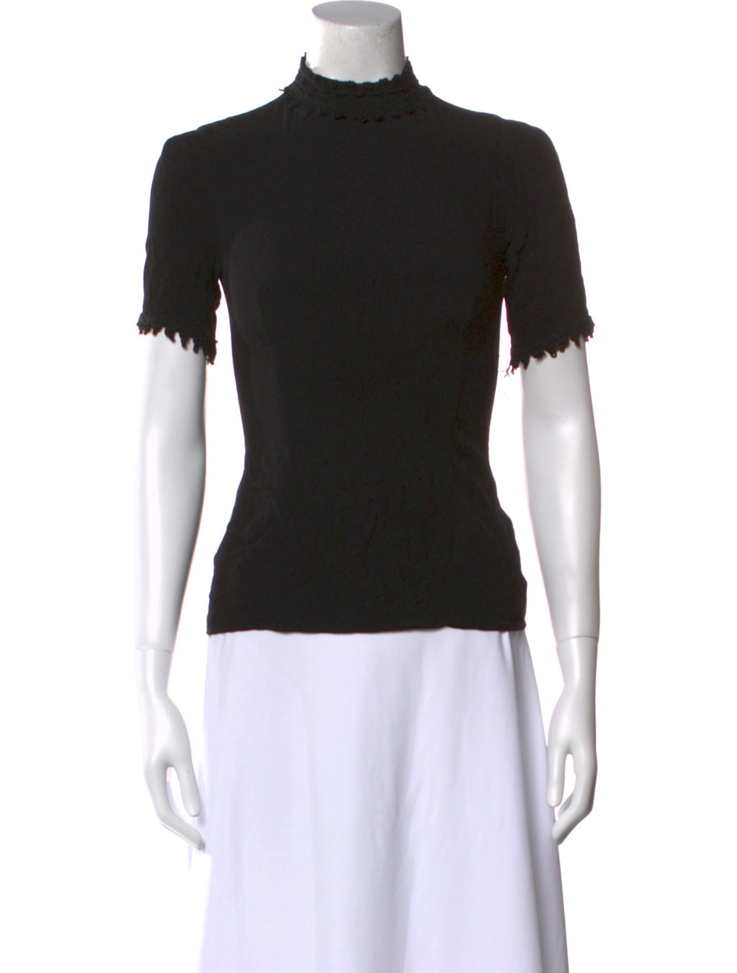 Stone Cold Fox Mock Neck Short Sleeve Top