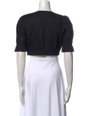 Stone Cold Fox Square Neckline Short Sleeve Crop Top