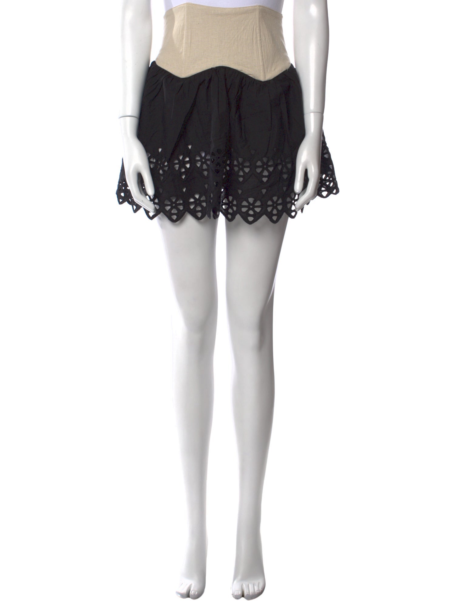 Stone Cold Fox Eyelet Trim Mini Skirt