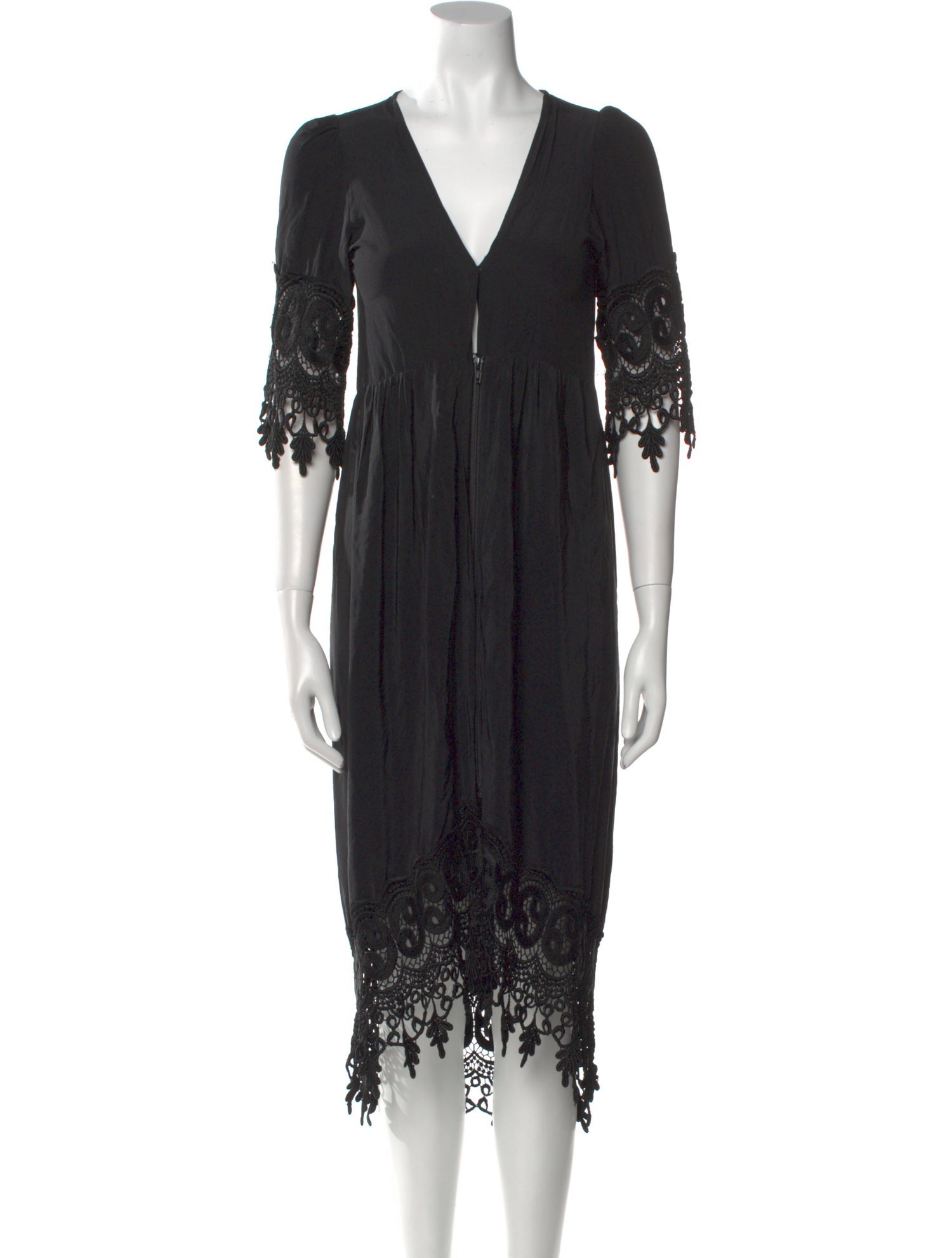 Stone Cold Fox V-Neck Midi Length Dress