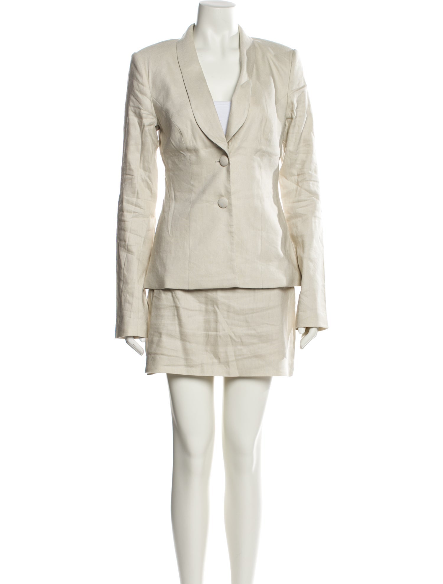 Stone Cold Fox Linen Skirt Suit