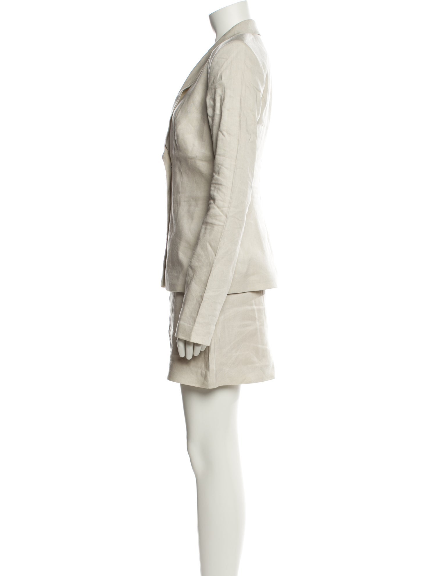 Stone Cold Fox Linen Skirt Suit