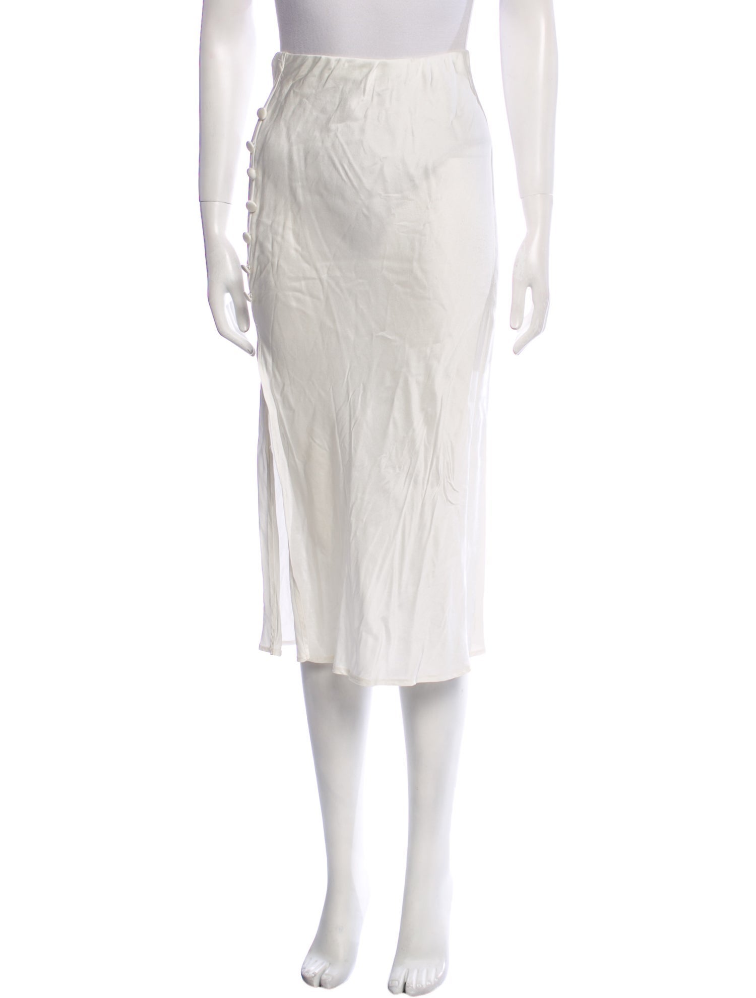 Stone Cold Fox Silk Midi Length Skirt