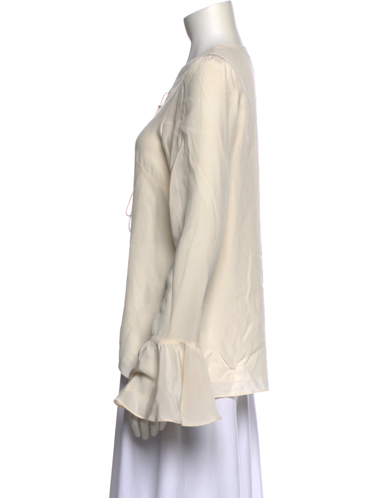 Stone Cold Fox Silk V-Neck Blouse