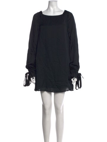 Pre-owned Stone Cold Fox Square Neckline Mini Dress In Black