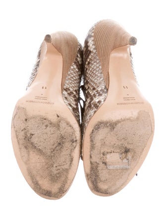 Sigerson Morrison Python Peep-Toe Booties