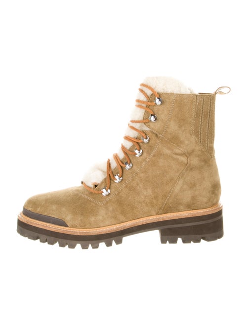 Sigerson Morrison Suede Hiking Boots Green