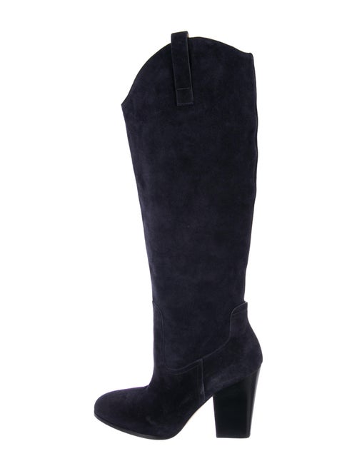 Sigerson Morrison Suede Knee-High Boots Black