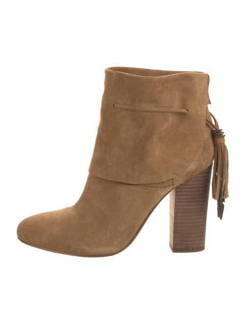 Sigerson Morrison Suede Tassel Accents Boots