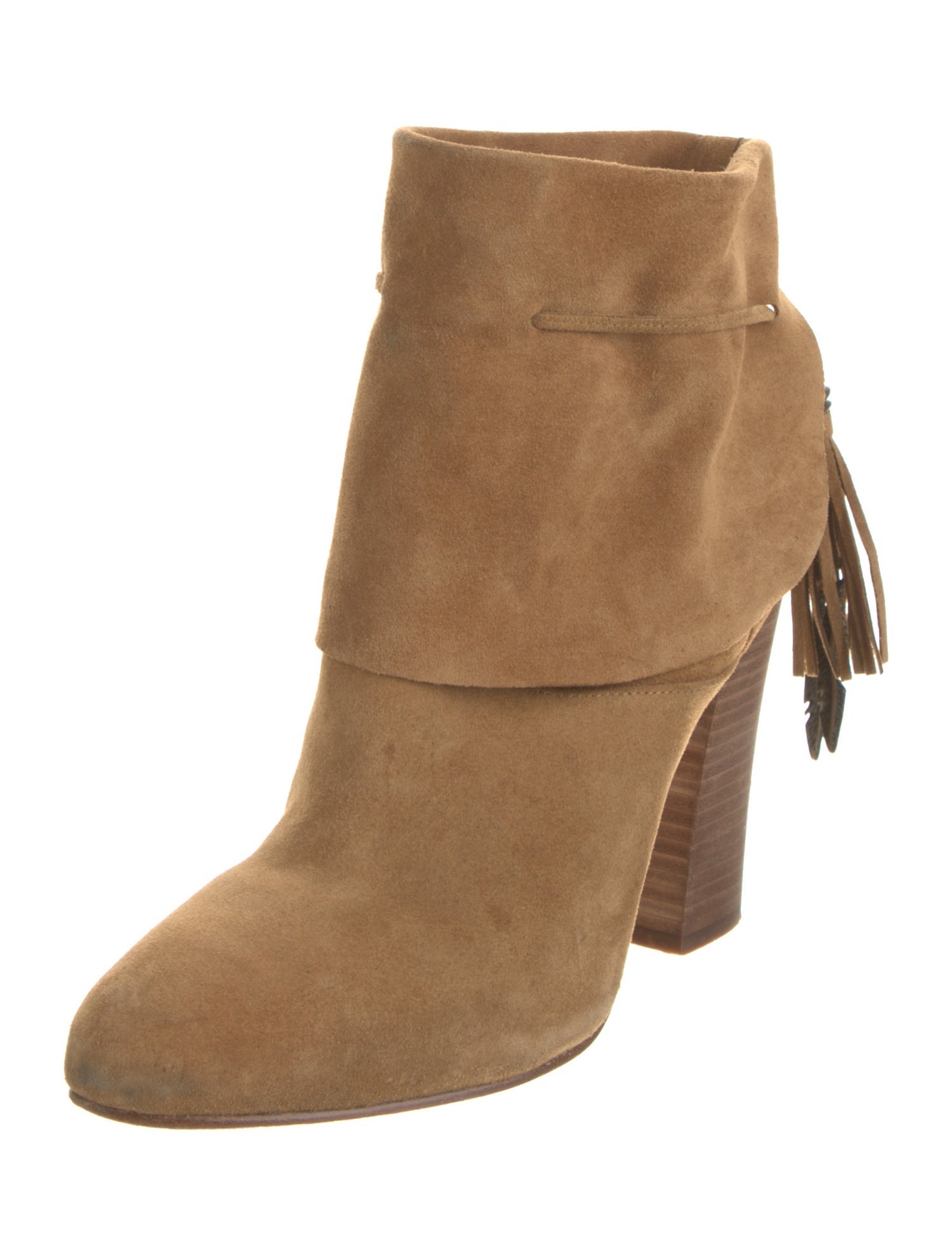 Sigerson Morrison Suede Tassel Accents Boots