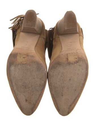 Sigerson Morrison Suede Tassel Accents Boots