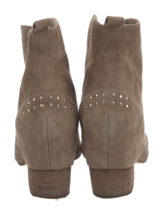 Sigerson Morrison Suede Studded Accents Western Boots