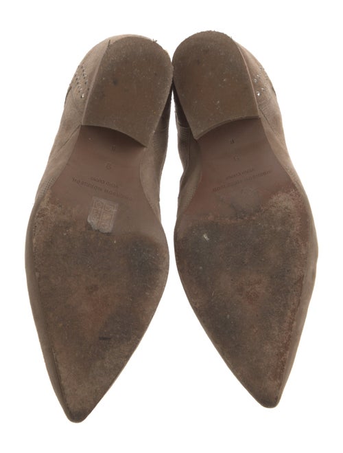 Sigerson Morrison Suede Studded Accents Western Boots