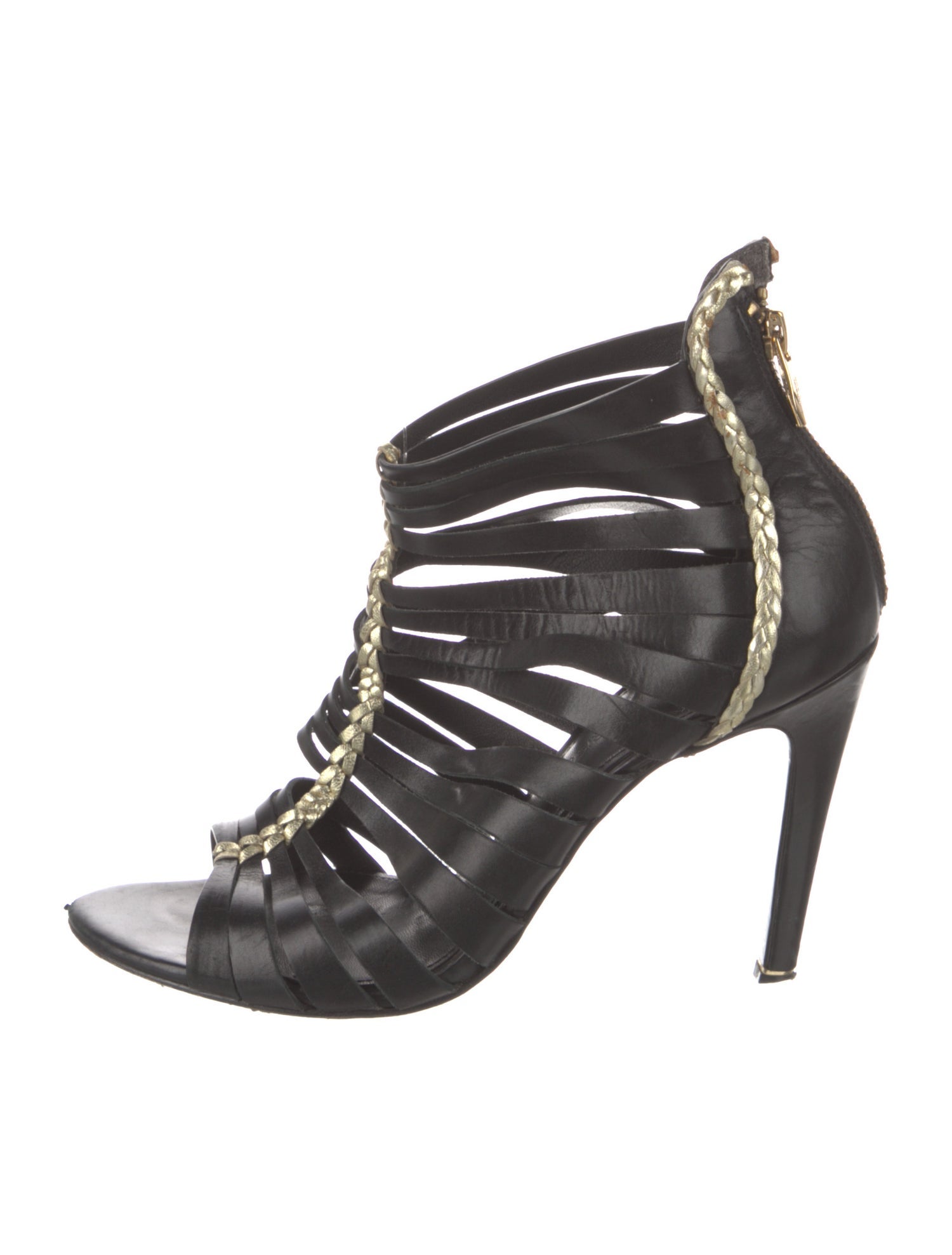 Sigerson Morrison Leather Animal Print Gladiator Sandals