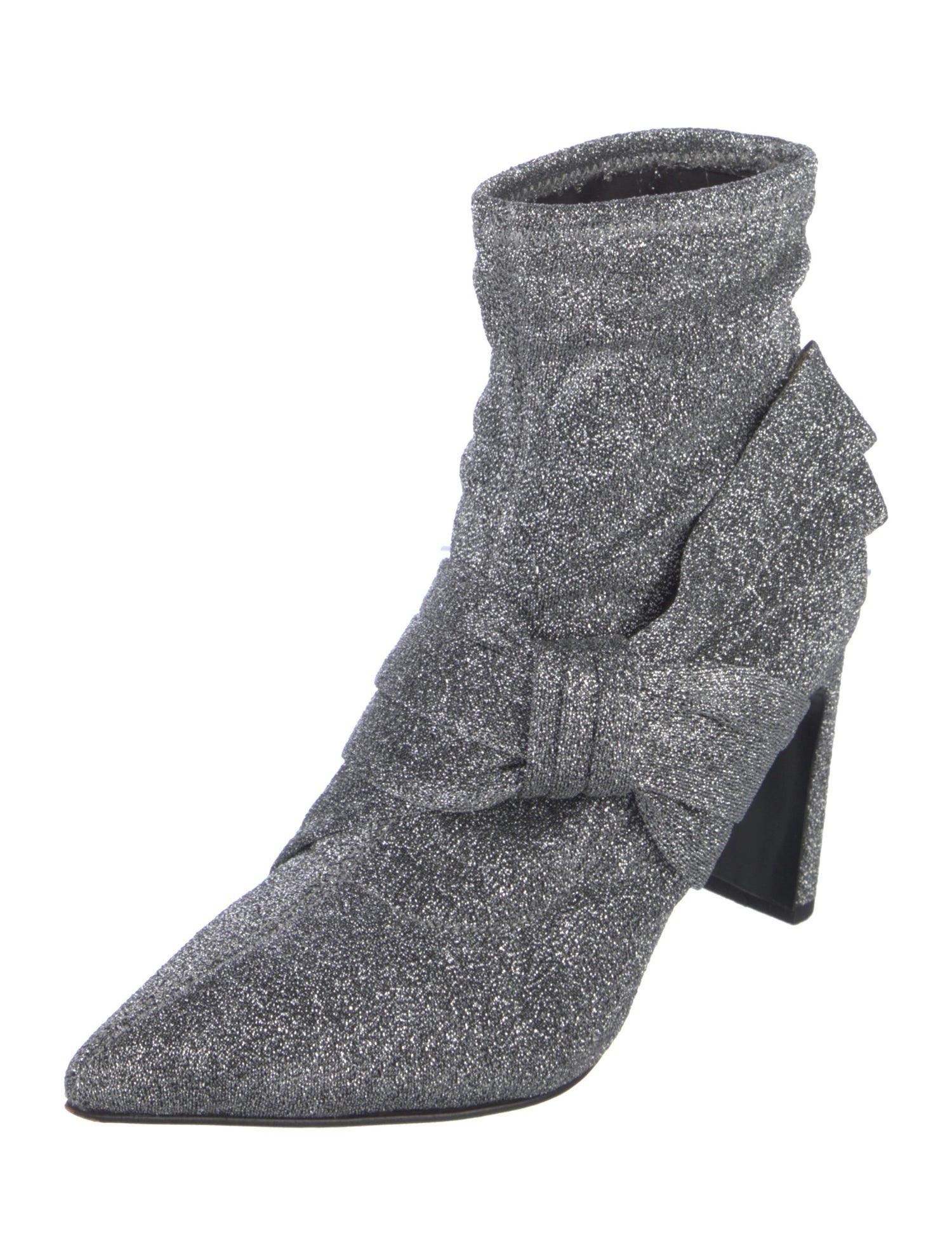 Sigerson Morrison Printed Glitter Accents Sock Boots