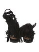 Sigerson Morrison Suede Tassel Accents Gladiator Sandals