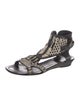 Sigerson Morrison Leather Printed Gladiator Sandals