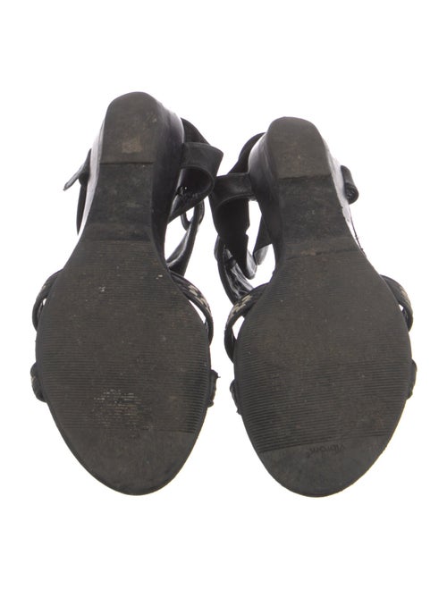 Sigerson Morrison Leather Printed Gladiator Sandals