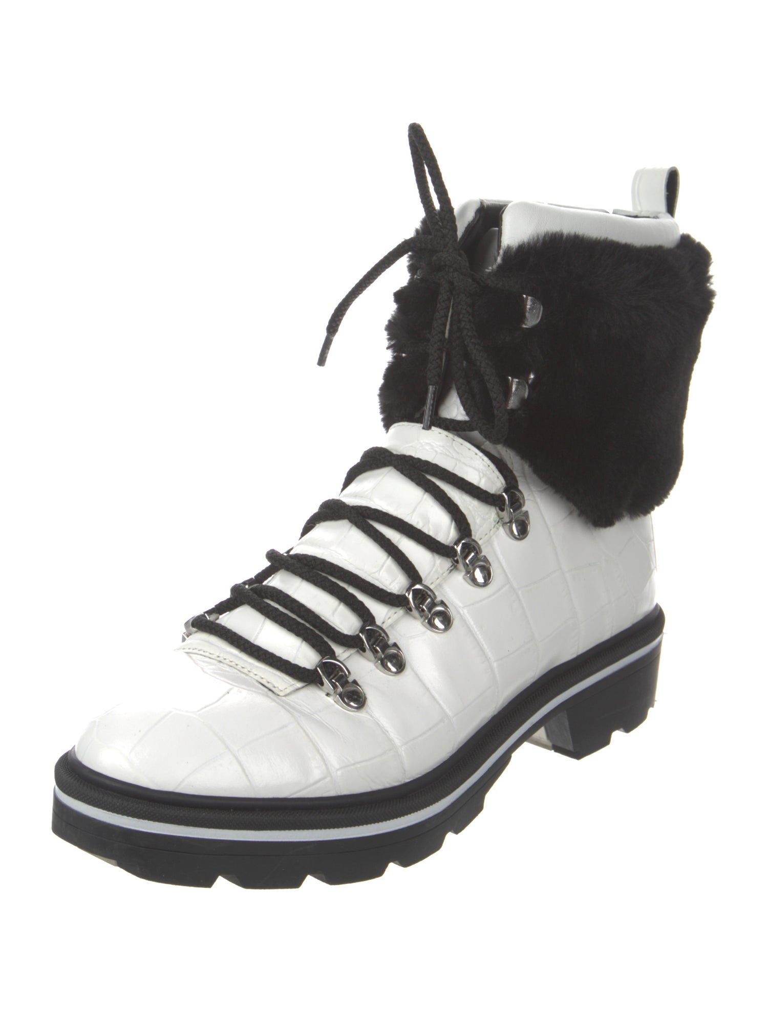 Sigerson Morrison Leather Lace-Up Boots