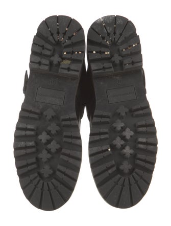 Sigerson Morrison Leather Printed Combat Boots