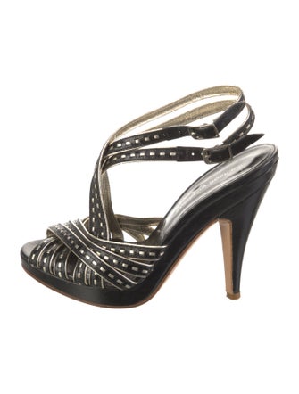 Sigerson Morrison Leather Slingback Sandals