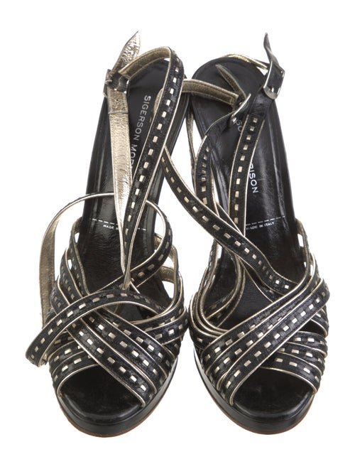 Sigerson Morrison Leather Slingback Sandals