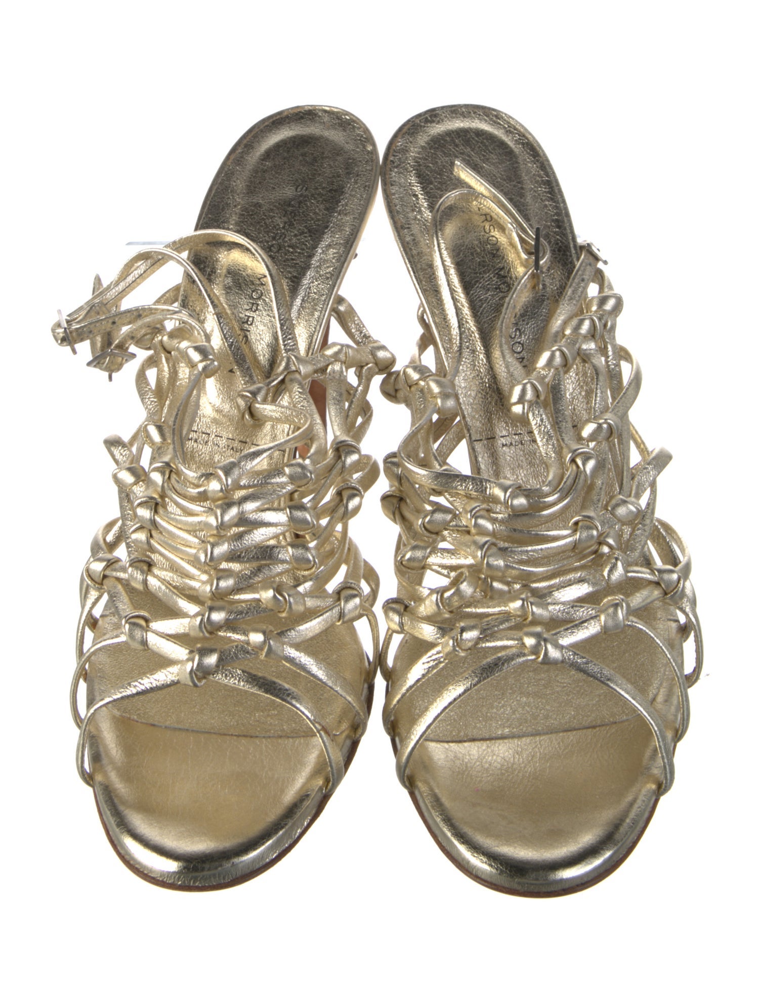 Sigerson Morrison Leather Floral Print Slides