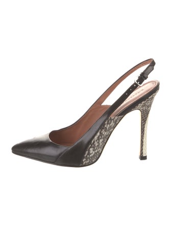 Sigerson Morrison Leather Slingback Sandals