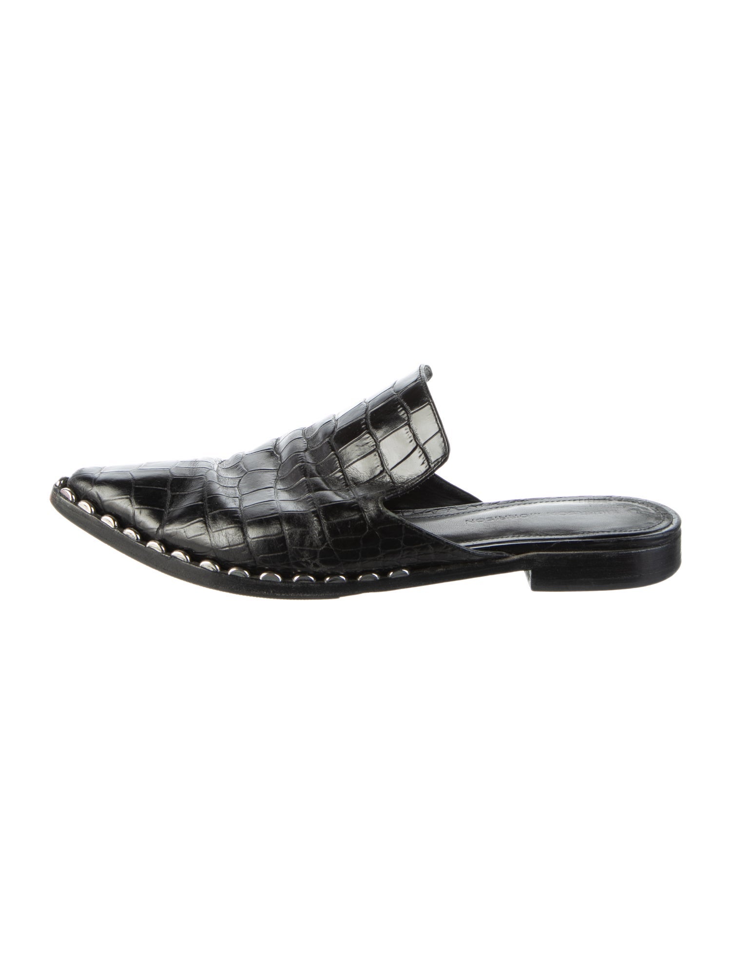 Sigerson Morrison Leather Studded Accents Mules