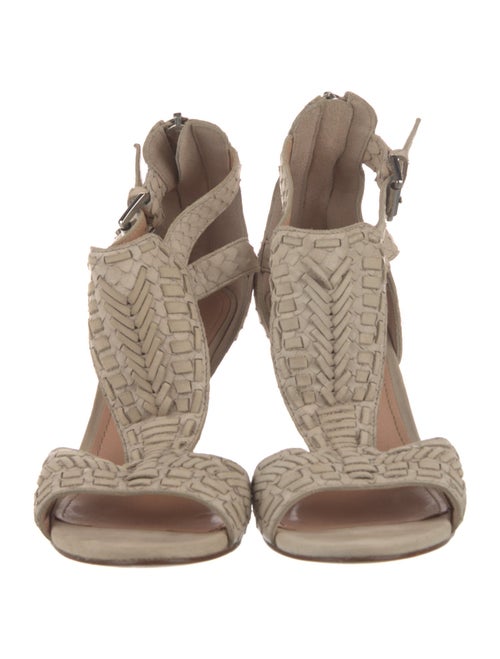 Sigerson Morrison Suede T-Strap Sandals