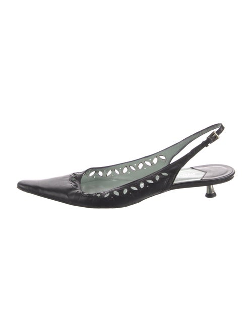 Sigerson Morrison Leather Slingback Flats