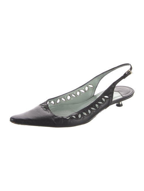 Sigerson Morrison Leather Slingback Flats