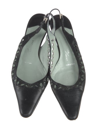 Sigerson Morrison Leather Slingback Flats