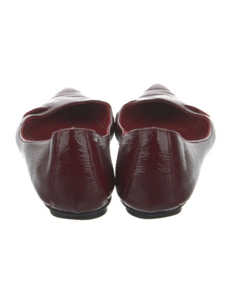 Sigerson Morrison Patent Leather Cutout Accent Ballet Flats