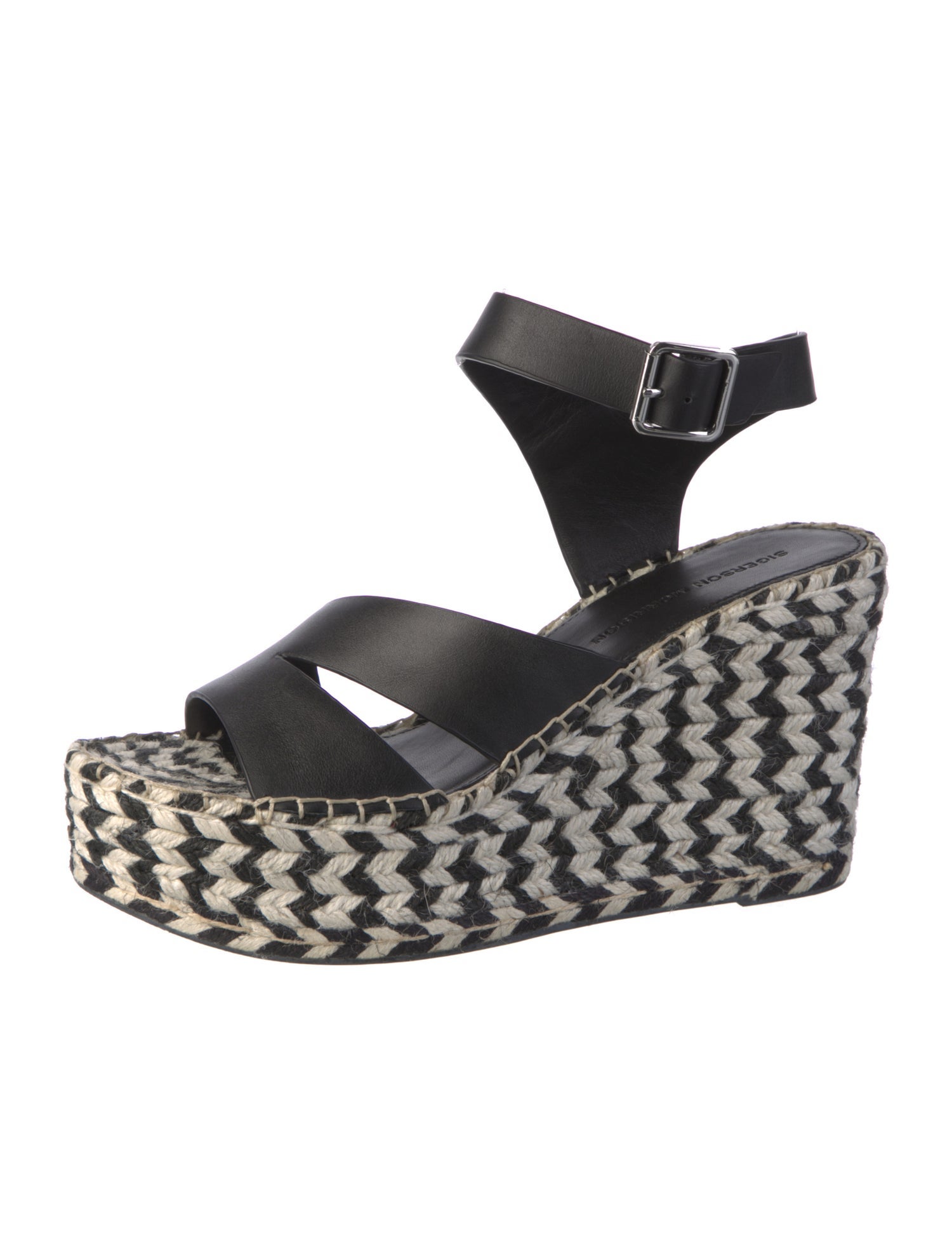 Sigerson Morrison Leather Cutout Accent Sandals