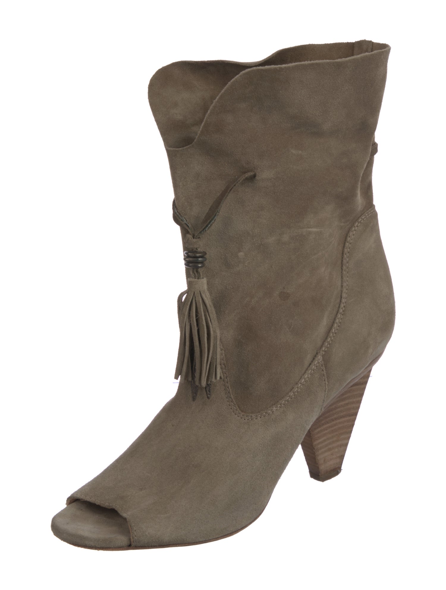 Sigerson Morrison Suede Pom-Pom Embellishments Boots