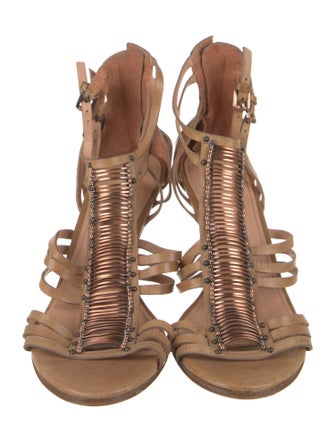 Sigerson Morrison Leather T-Strap Sandals