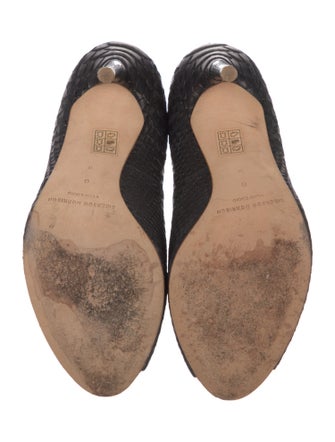 Sigerson Morrison Embossed Leather Animal Print Pumps