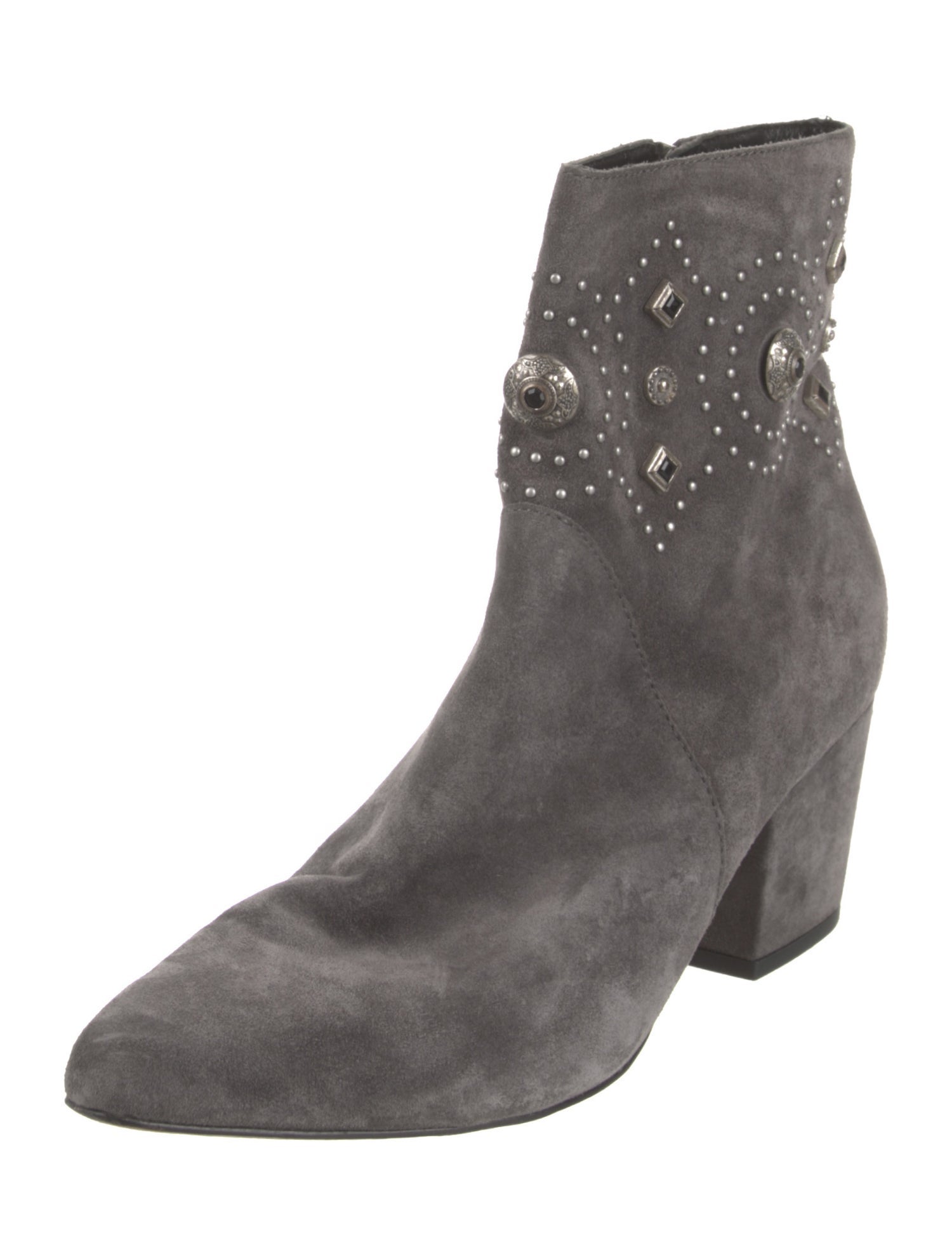 Sigerson Morrison Suede Crystal Embellishments Boots