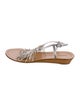 Sigerson Morrison Leather Fringe Trim Accent Sandals