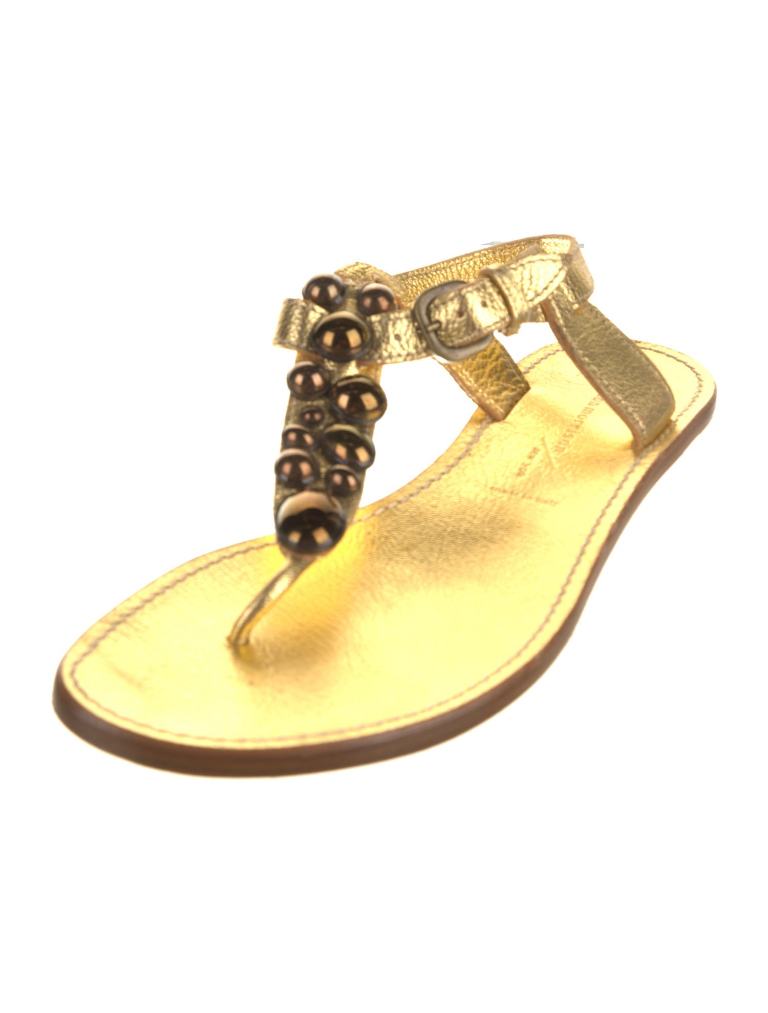 Sigerson Morrison Leather T-Strap Sandals