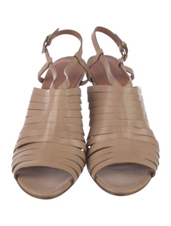 Sigerson Morrison Leather Slingback Sandals