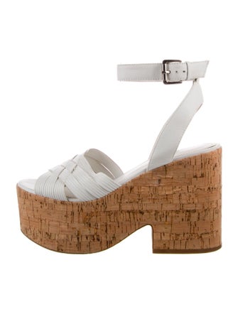 Sigerson Morrison Leather Animal Print Slingback Sandals