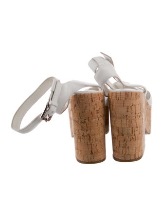 Sigerson Morrison Leather Animal Print Slingback Sandals